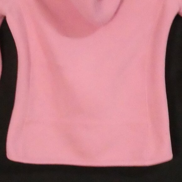 Y2K - OLD NAVY BRAND | medium | Pink Fleece Hooded Zip-Up Jacket | Zip Pockets - Picture 14 of 16